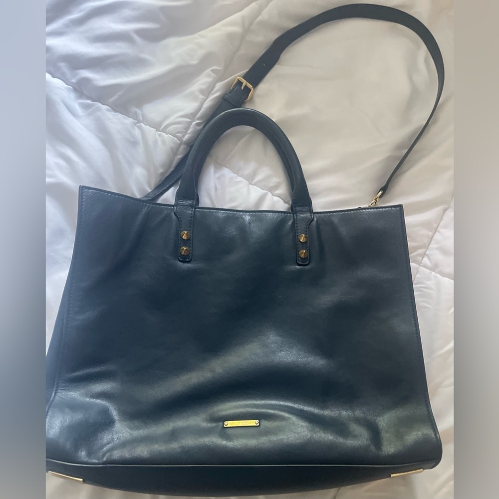 Rebecca Minkoff Black and Gold Studded Bag - Picture 4 of 10